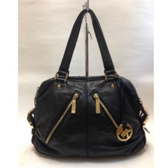 Michael Kors Handbags - Vintage Michael Kors Ap-1008 Black Leather Satchel 14"L x 4.25"W x 10"H GUC ❤️